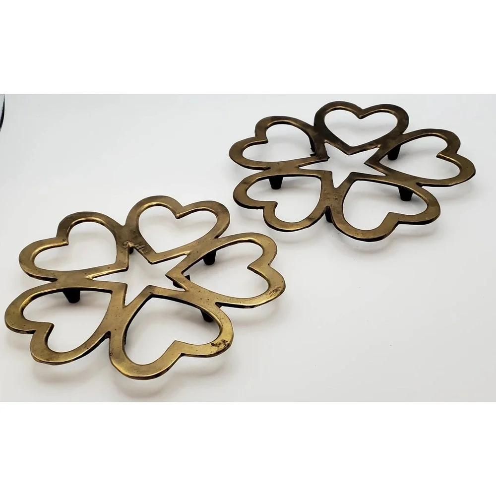 Pair of Vintage, Brass Trivets, 